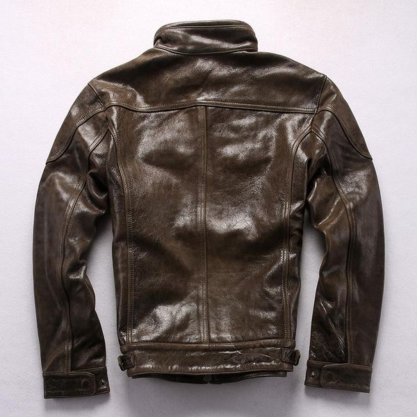 genuine 2021 fashion leather jacket men green sheepskin short stand collar motorcycle biker real coat men's & faux, Black
genuine 2021 fashion leather jacket men green sheepskin short stand collar motorcycle biker real coat men's & faux, Black