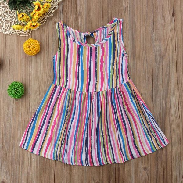 girl's dresses little girls summer dress, sleeveless colorful striped/ flowers printed round neck outfit, back tie loose princess dress, Red;yellow
girl's dresses little girls summer dress, sleeveless colorful striped/ flowers printed round neck outfit, back tie loose princess dress, Red;yellow