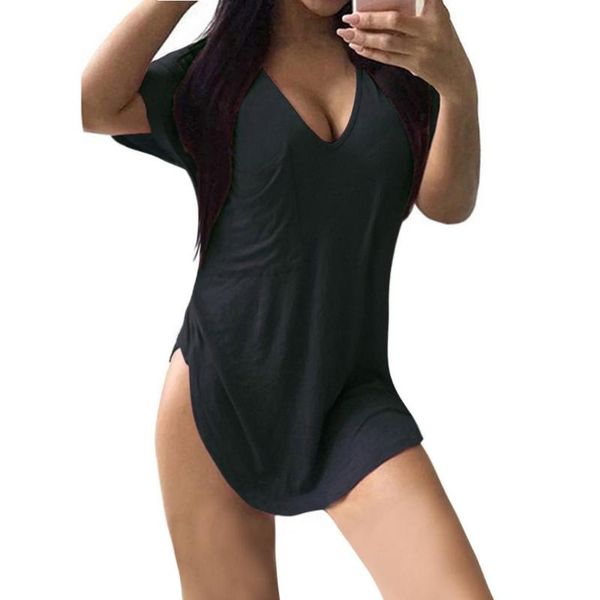 women's t-shirt loose t-shirts women jumpers short sleeve v-neck woman pullover female summer solid gym running cloth undershit ac, White
women's t-shirt loose t-shirts women jumpers short sleeve v-neck woman pullover female summer solid gym running cloth undershit ac, White