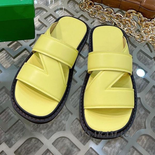 summer light yellow cross strap flat slippers leather round peep-toe beach fashion women's out, Black
summer light yellow cross strap flat slippers leather round peep-toe beach fashion women's out, Black