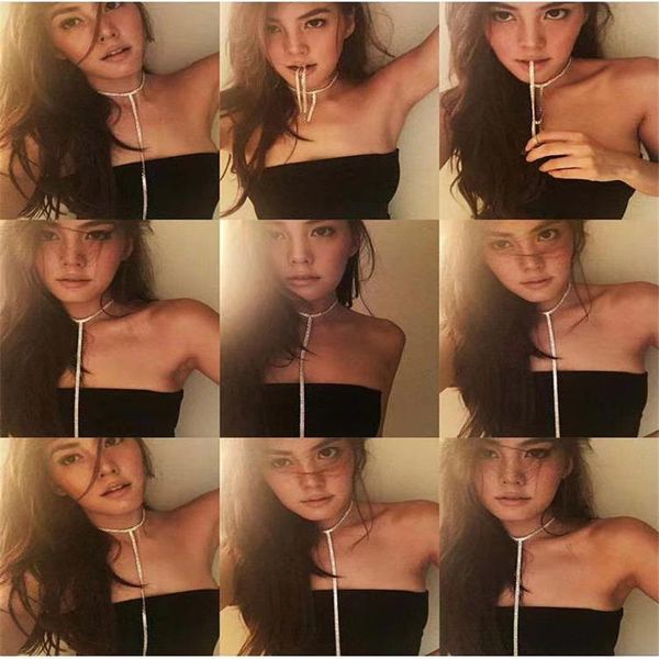 pendant necklaces shiny rhinestone row necklace luxury collar necktie women jewelry accessories gift, Silver
pendant necklaces shiny rhinestone row necklace luxury collar necktie women jewelry accessories gift, Silver