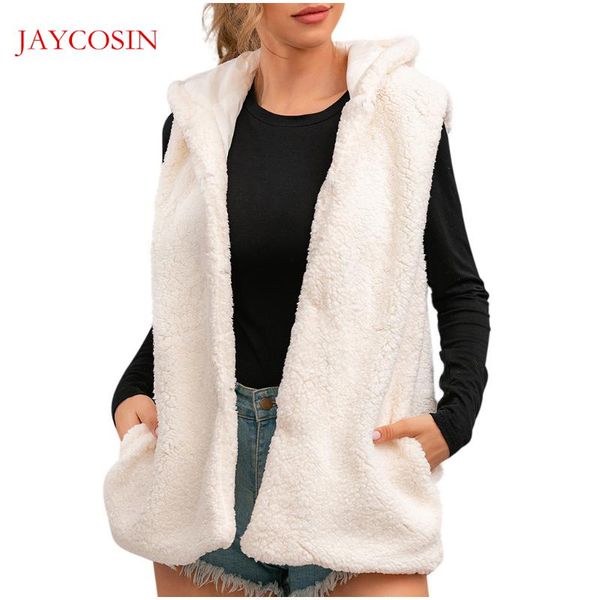 women jacket fashion solid hooded vest coat female winter warm faux 2021 femme veste #i19 women's jackets, Black;brown
women jacket fashion solid hooded vest coat female winter warm faux 2021 femme veste #i19 women's jackets, Black;brown