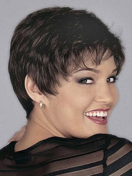 8-inch ffy women's wig personalized short hair headdress, Black 
8-inch ffy women's wig personalized short hair headdress, Black