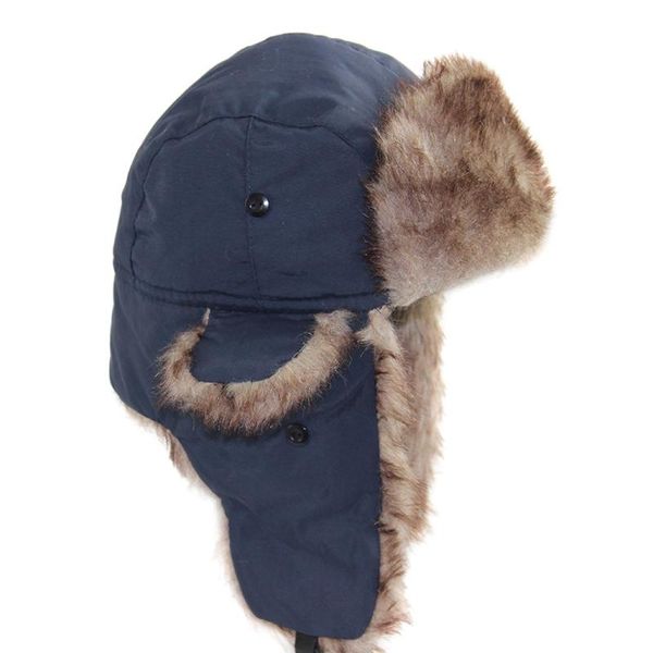 berets men women russian hat trapper bomber warm trooper ear flaps winter ski hats solid casual fluffy faux fur cap headwear, Blue;gray
berets men women russian hat trapper bomber warm trooper ear flaps winter ski hats solid casual fluffy faux fur cap headwear, Blue;gray