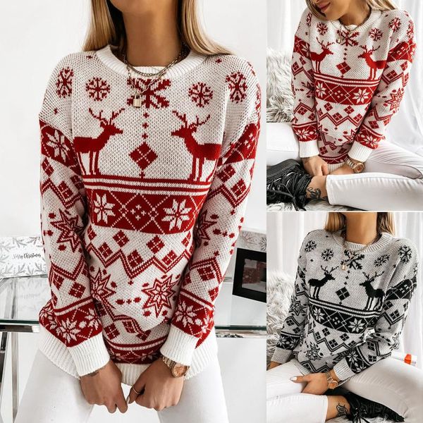 women's sweaters lusofie pullover woman women o neck elk snowflake christmas xmas sweater knit pull femme high street, White;black
women's sweaters lusofie pullover woman women o neck elk snowflake christmas xmas sweater knit pull femme high street, White;black