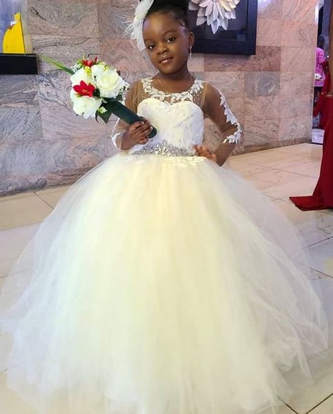 2021 lace crystals flower girl dresses long sleeves sheer neck ball gown tulle lilttle kids birthday pageant weddding gowns zj0465, White;blue
2021 lace crystals flower girl dresses long sleeves sheer neck ball gown tulle lilttle kids birthday pageant weddding gowns zj0465, White;blue