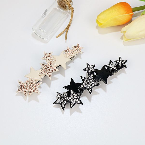 black five pointed star hairpin accessories acetic acid plate curling headdress diamond clip spring, Golden;silver
black five pointed star hairpin accessories acetic acid plate curling headdress diamond clip spring, Golden;silver