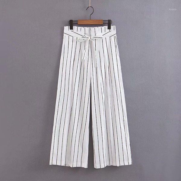 work style ol elegant wide leg pants women high waist drawstring striped pantalones 2021 summer korean temperament trousers women's & c, Black;white
work style ol elegant wide leg pants women high waist drawstring striped pantalones 2021 summer korean temperament trousers women's & c, Black;white