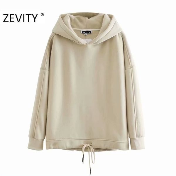 zevity women fashion hem drawstring casual loose fleece hoodies femme basic chic autumn hooded pullover leisure s436 210419, Black
zevity women fashion hem drawstring casual loose fleece hoodies femme basic chic autumn hooded pullover leisure s436 210419, Black