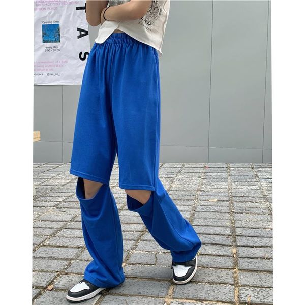 women's pants & capris 3colors korean trousers women 2021 summer loose ripped straight casual female wide leg womens (k925, Black;white
women's pants & capris 3colors korean trousers women 2021 summer loose ripped straight casual female wide leg womens (k925, Black;white