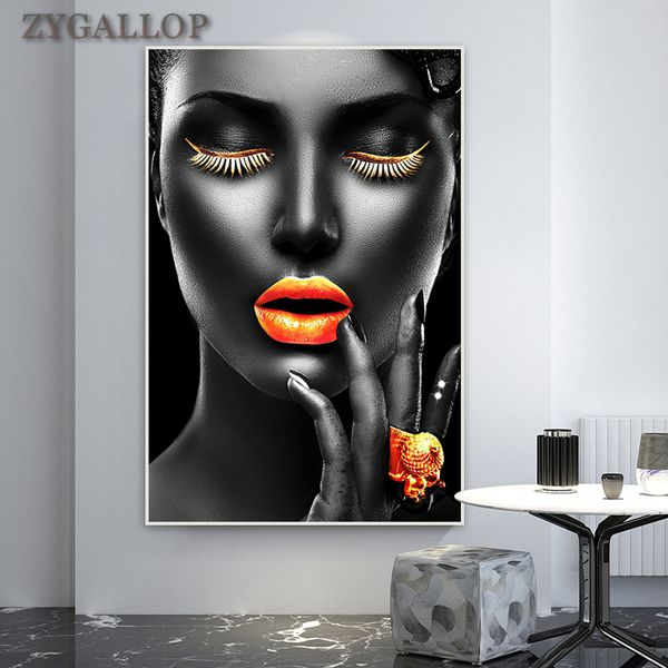 black woman golden lips canvas painting on the wall noble women picture prints canvas poster modern art pictures for home design
black woman golden lips canvas painting on the wall noble women picture prints canvas poster modern art pictures for home design