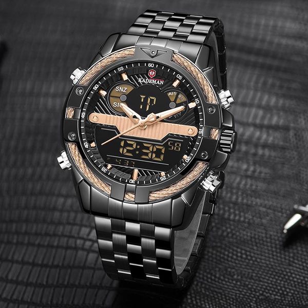 wristwatches mens quartz watches business dual display stainless steel watch fashion waterproof relogio masculino electronic male, Slivery;brown
wristwatches mens quartz watches business dual display stainless steel watch fashion waterproof relogio masculino electronic male, Slivery;brown