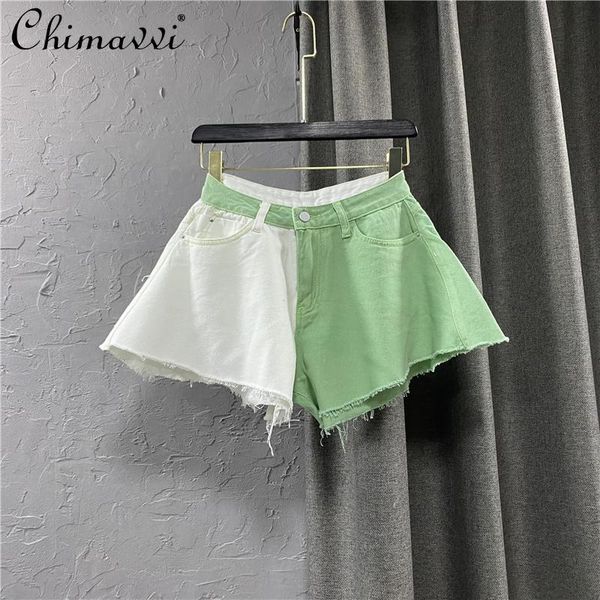 women's jeans female casual color-contrasting fashion stitching denim shorts 2021 all-matching high waist wide-leg short pants for wome, Blue
women's jeans female casual color-contrasting fashion stitching denim shorts 2021 all-matching high waist wide-leg short pants for wome, Blue