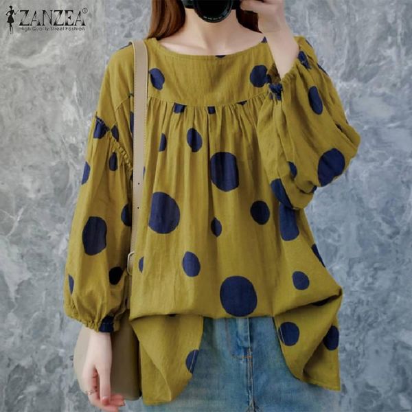 polka dot printed blouse 2021 zanzea women oversized long puff sleeve shirts casual vintage ruffle holiday blusa femininas women's blo, White
polka dot printed blouse 2021 zanzea women oversized long puff sleeve shirts casual vintage ruffle holiday blusa femininas women's blo, White