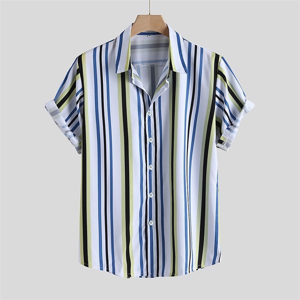 summer menswear 2019 new fashion short sleeve lapel casual stripe loose men's shirt, White;black
summer menswear 2019 new fashion short sleeve lapel casual stripe loose men's shirt, White;black