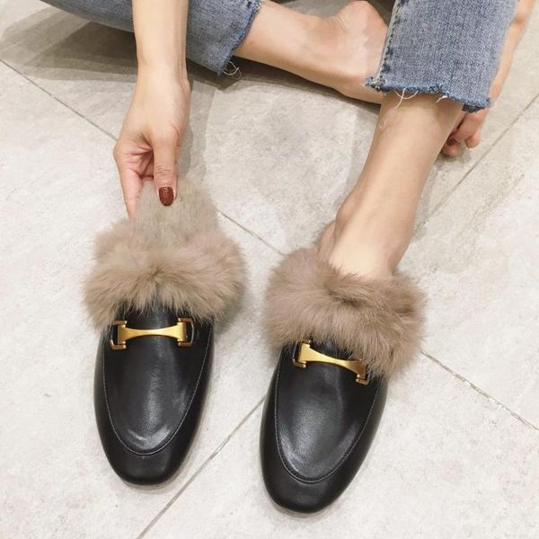 autumn winter real fur metal buckle mules women shoes loafers pregnant furry slides fluffy hairy flip flops slippers, Black
autumn winter real fur metal buckle mules women shoes loafers pregnant furry slides fluffy hairy flip flops slippers, Black