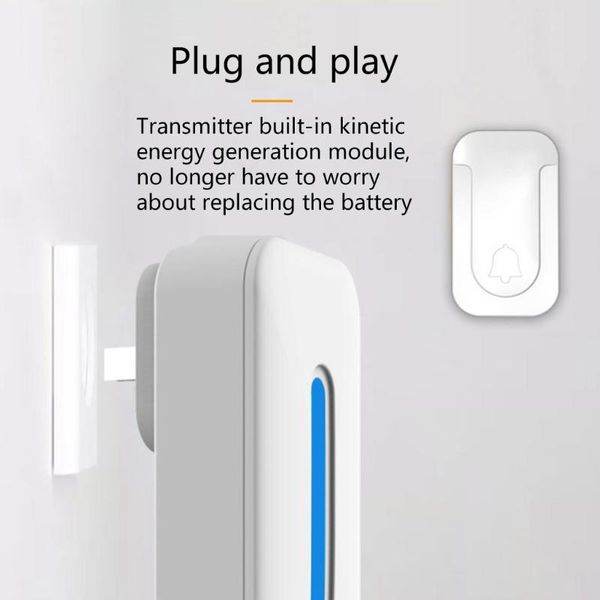 doorbells wireless doorbell waterproof door bell self-generating one-for-two split-type
doorbells wireless doorbell waterproof door bell self-generating one-for-two split-type