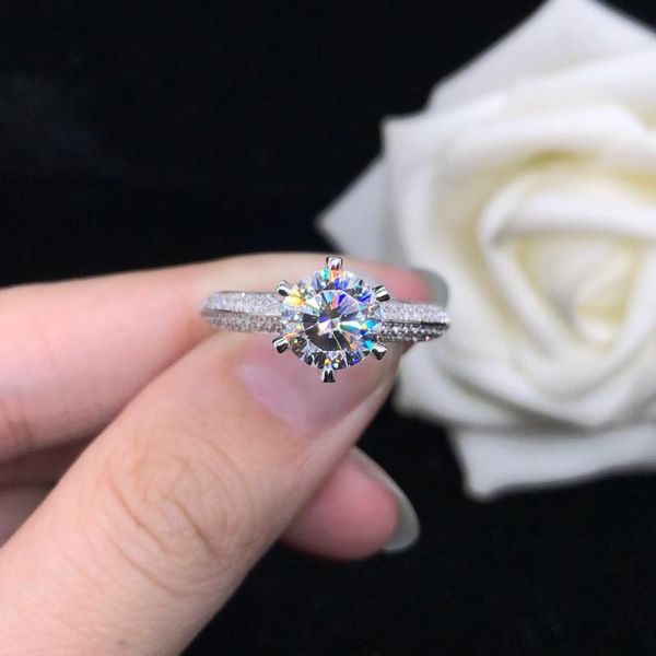 cluster rings excellent 3ct round cut diamond ring for women wedding jewelry solid platinum 950 r109, Golden;silver
cluster rings excellent 3ct round cut diamond ring for women wedding jewelry solid platinum 950 r109, Golden;silver