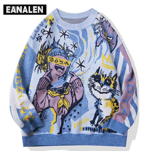 harajuku vintage graffiti anime sweater men oversized korean clothing punk & rock knitted pullover women jumper grandpa ugly, Black
harajuku vintage graffiti anime sweater men oversized korean clothing punk & rock knitted pullover women jumper grandpa ugly, Black