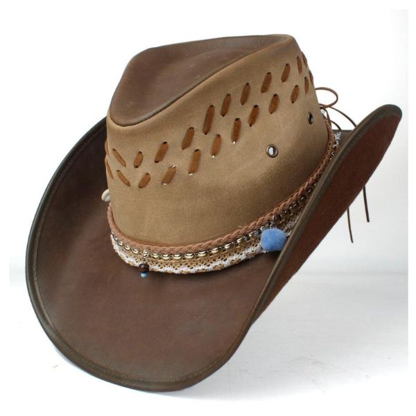 cloches 2021 100% leather men women western cowboy hat wide brim outdoor sombrero hombre cowgirl, Blue;gray
cloches 2021 100% leather men women western cowboy hat wide brim outdoor sombrero hombre cowgirl, Blue;gray