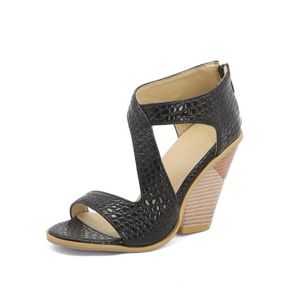 lovirs women's chunky heel snake sandals 10cm back zip open toe dress cross strap shoes plus size 35-43, Black
lovirs women's chunky heel snake sandals 10cm back zip open toe dress cross strap shoes plus size 35-43, Black