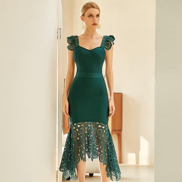 casual dresses 2021 winter year women green black fluted hem lace bandage dress party, Black;gray
casual dresses 2021 winter year women green black fluted hem lace bandage dress party, Black;gray