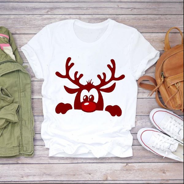 printing animal deer cartoon winter womens t shirts kawaii christmas print graphic tee, White
printing animal deer cartoon winter womens t shirts kawaii christmas print graphic tee, White