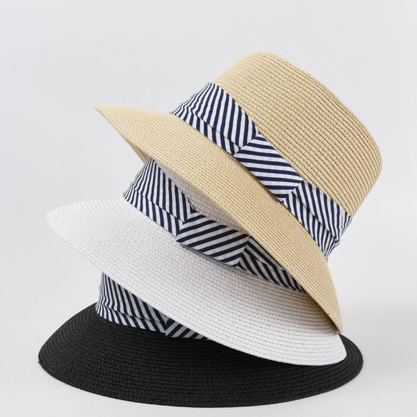 wide brim hats western fashion beach accessories white summer for women 2021 sun visor uv straw stripe bucket hat vintage vacation caps, Blue;gray
wide brim hats western fashion beach accessories white summer for women 2021 sun visor uv straw stripe bucket hat vintage vacation caps, Blue;gray