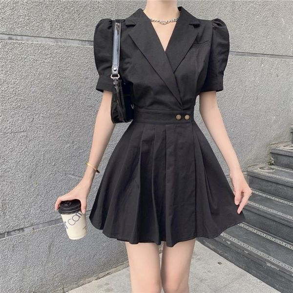 elegant party mini summer women dress black hepburn office style designer casual pleated suits one piece, Black;gray
elegant party mini summer women dress black hepburn office style designer casual pleated suits one piece, Black;gray