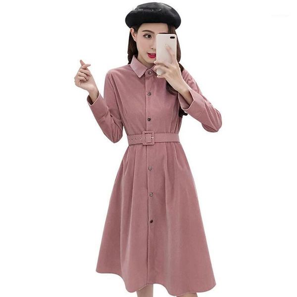 casual dresses 2021 spring autumn women shirt dress korean high waist long sleeve slim a-line single-breasted vintage with belt, Black;gray
casual dresses 2021 spring autumn women shirt dress korean high waist long sleeve slim a-line single-breasted vintage with belt, Black;gray