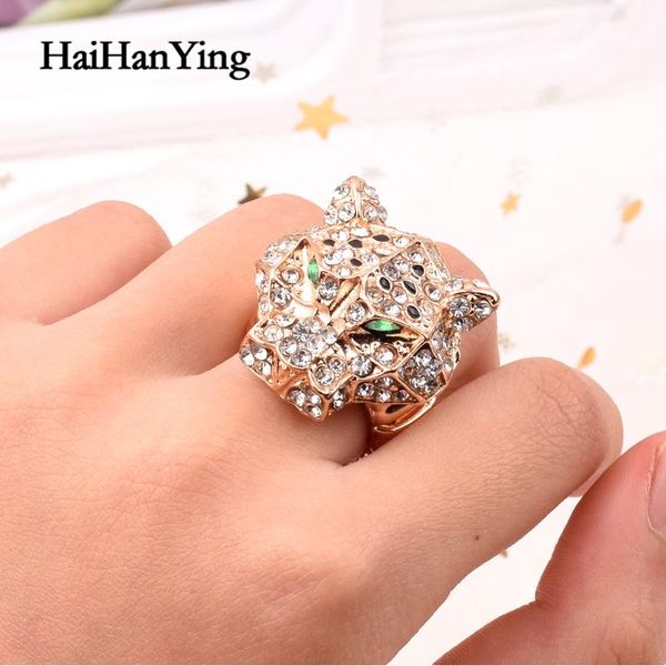 cluster rings leopard head studded with rhinestone adjustable animal ring exaggerated punk-style luxury jewellery for women, Golden;silver
cluster rings leopard head studded with rhinestone adjustable animal ring exaggerated punk-style luxury jewellery for women, Golden;silver