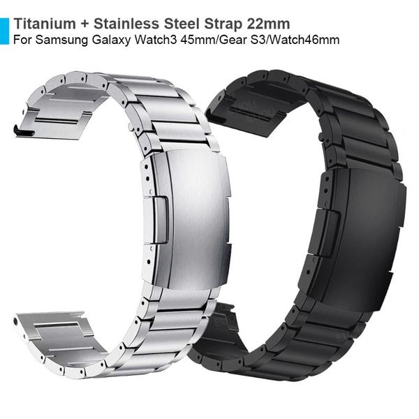 watch bands 22mm titanium alloy + steel clasp strap for samsung galaxy 3 45mm band bracelet 46mm/s3 wristband watchband, Black;brown
watch bands 22mm titanium alloy + steel clasp strap for samsung galaxy 3 45mm band bracelet 46mm/s3 wristband watchband, Black;brown