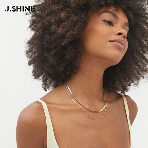 jshine gold silver color flat snake chain link necklace double layered punk box chunky necklaces for decoration pendant
jshine gold silver color flat snake chain link necklace double layered punk box chunky necklaces for decoration pendant