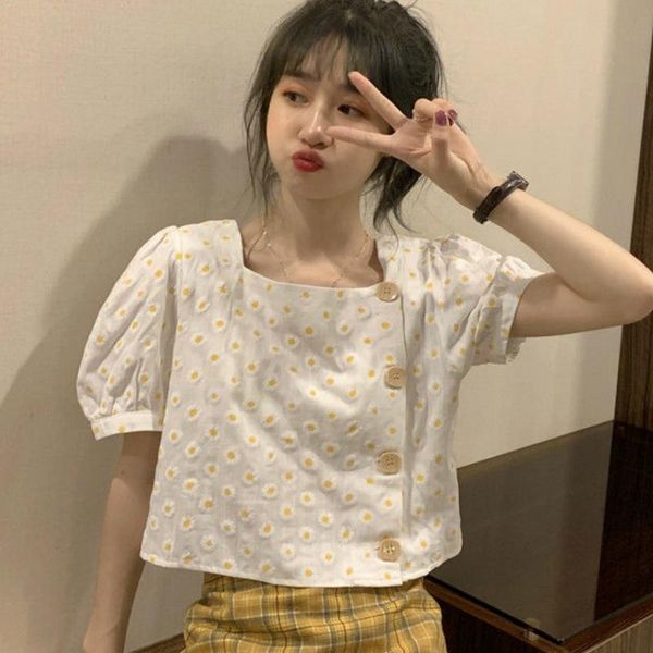 women's blouses & shirts women short sleeve harajuku floral stylish crop female cute preppy student streetwear loose casual clothing, White
women's blouses & shirts women short sleeve harajuku floral stylish crop female cute preppy student streetwear loose casual clothing, White