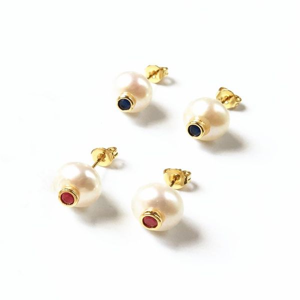 stud fuwo natural freshwater pearls earrings with cubic zircon beads charm for women girls party er527, Golden;silver
stud fuwo natural freshwater pearls earrings with cubic zircon beads charm for women girls party er527, Golden;silver