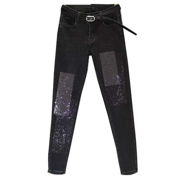 women's jeans black diamond-studded denim trousers women streetwear 2021 spring autumn plus size high waist casual pencil pants, Blue
women's jeans black diamond-studded denim trousers women streetwear 2021 spring autumn plus size high waist casual pencil pants, Blue