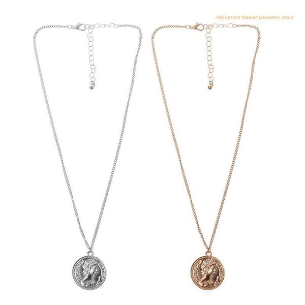 pendant necklaces simple portrait charm canadian round coin necklace for women jewelry dropship, Silver
pendant necklaces simple portrait charm canadian round coin necklace for women jewelry dropship, Silver