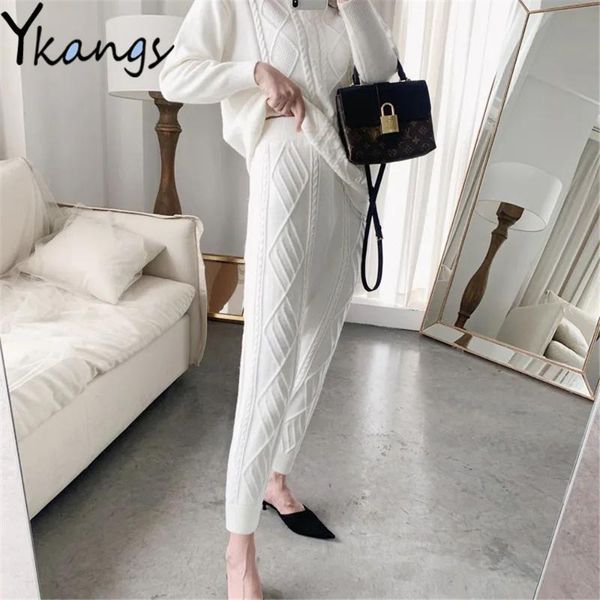 women's pants & capris diamond twist knit elastic high waist loose women winter warm thicken elegant stretch streetwear korean mom trou, Black;white
women's pants & capris diamond twist knit elastic high waist loose women winter warm thicken elegant stretch streetwear korean mom trou, Black;white
