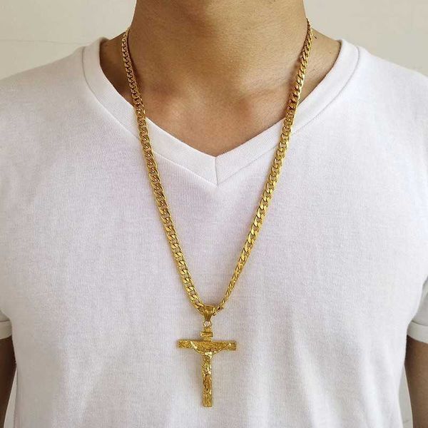 gold tone cross jesus stainless steel pendant necklace hip hop cuban within link crucifix 24 in 210929, Silver
gold tone cross jesus stainless steel pendant necklace hip hop cuban within link crucifix 24 in 210929, Silver