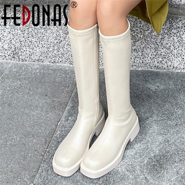 boots fedonas cool basic women stretch knee-high casual neutral side zip autumn winter fashion concise thick heels shoes woman, Black
boots fedonas cool basic women stretch knee-high casual neutral side zip autumn winter fashion concise thick heels shoes woman, Black