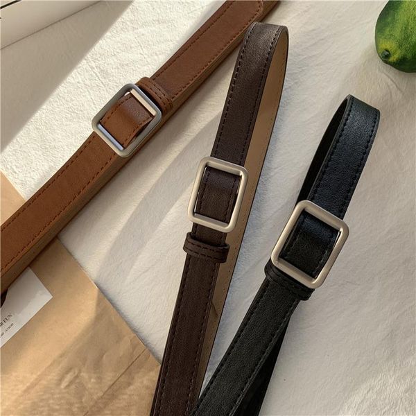 belts 105cm women's fine belt square buckle trousers sweater dress decoration thin leather waistband solid color slim strap, Black;brown
belts 105cm women's fine belt square buckle trousers sweater dress decoration thin leather waistband solid color slim strap, Black;brown