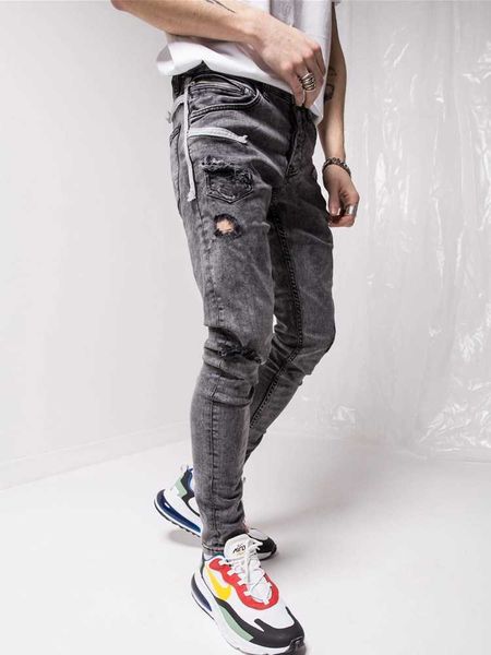 autumn men stretchy ripped skinny jeans biker jeans slim fit denim scratched high-elastic foot zip pencil pants x0621, Blue
autumn men stretchy ripped skinny jeans biker jeans slim fit denim scratched high-elastic foot zip pencil pants x0621, Blue