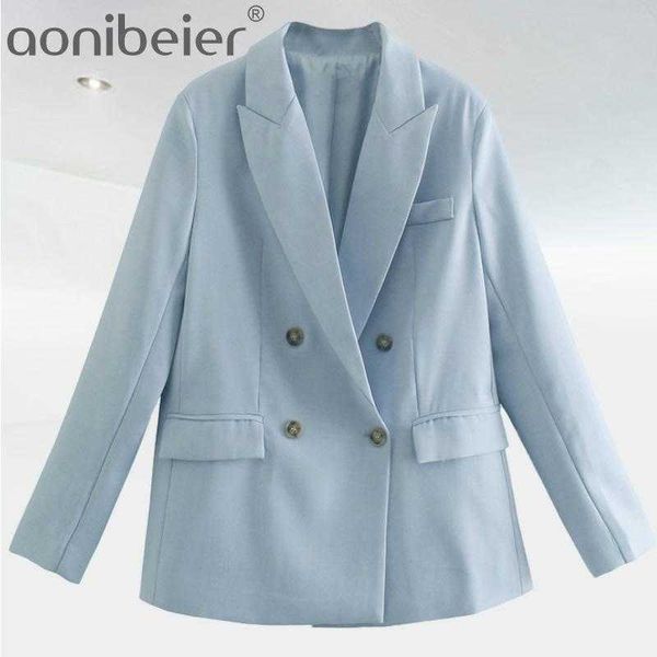 european american style simple solid color double-breasted fashion suit jacket women's clothing urban outfits 210604, White;black
european american style simple solid color double-breasted fashion suit jacket women's clothing urban outfits 210604, White;black