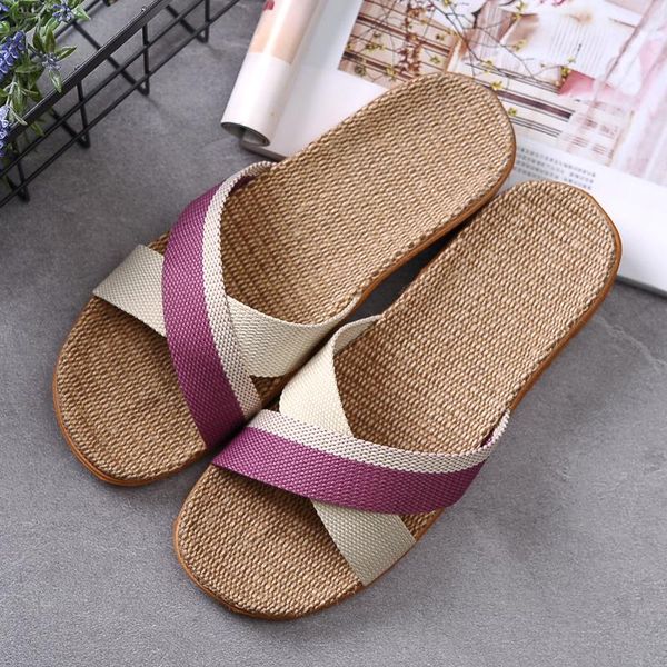 indoor flip flops woven sandals with cross straps women non-slip flat shoes linen slippers summer men open toe slides, Black
indoor flip flops woven sandals with cross straps women non-slip flat shoes linen slippers summer men open toe slides, Black