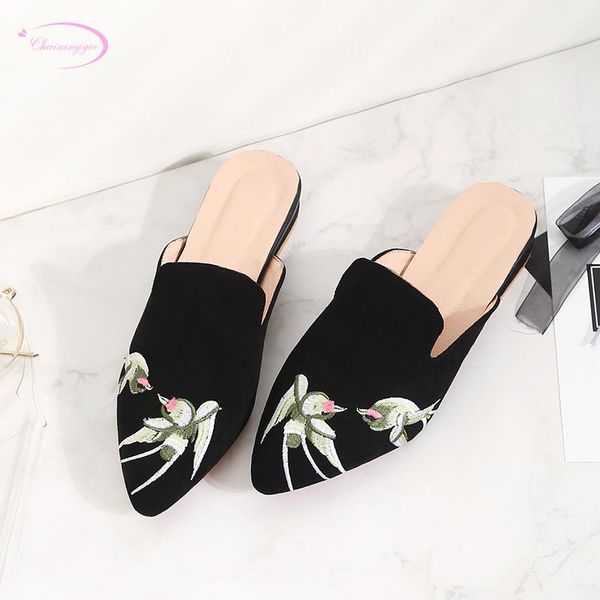 slippers chinese national style pointed toe summer flock embroidered flowers black pink apricot low-heeled women's shoes
slippers chinese national style pointed toe summer flock embroidered flowers black pink apricot low-heeled women's shoes