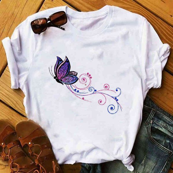 women's t-shirt women 2021 cartoon butterfly elegant fashion t shirt womens aesthetic clothes ladies graphic tshirts female te, White
women's t-shirt women 2021 cartoon butterfly elegant fashion t shirt womens aesthetic clothes ladies graphic tshirts female te, White
