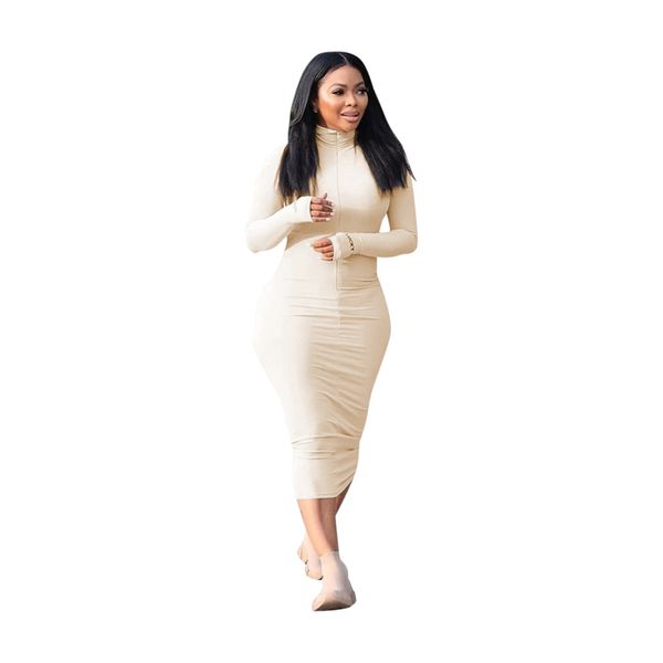 womens letter embroidered dresses fashion trend solid casul skinny maxi skirt designer winter female turtleneck thread zipper bodycon dress, Black;gray
womens letter embroidered dresses fashion trend solid casul skinny maxi skirt designer winter female turtleneck thread zipper bodycon dress, Black;gray