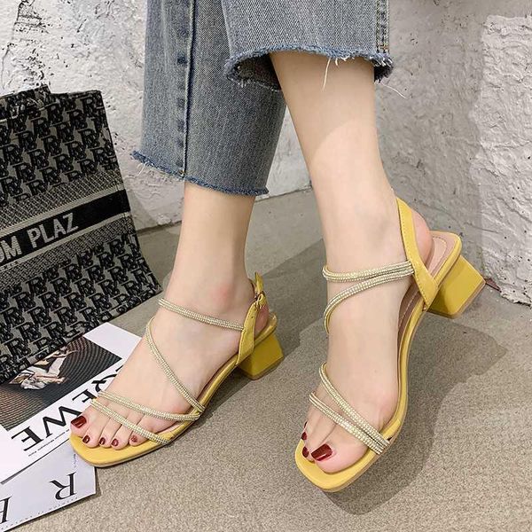 dress shoes crystal narrow band mid heel sandals women candy colors thick open toe summer fashion party high heels 20211, Black
dress shoes crystal narrow band mid heel sandals women candy colors thick open toe summer fashion party high heels 20211, Black
