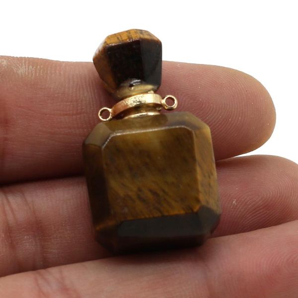 charms 2021 natural semi-precious stone tiger's eye perfume bottle square pendant crafts decoration making diy necklace jewelry, Bronze;silver
charms 2021 natural semi-precious stone tiger's eye perfume bottle square pendant crafts decoration making diy necklace jewelry, Bronze;silver