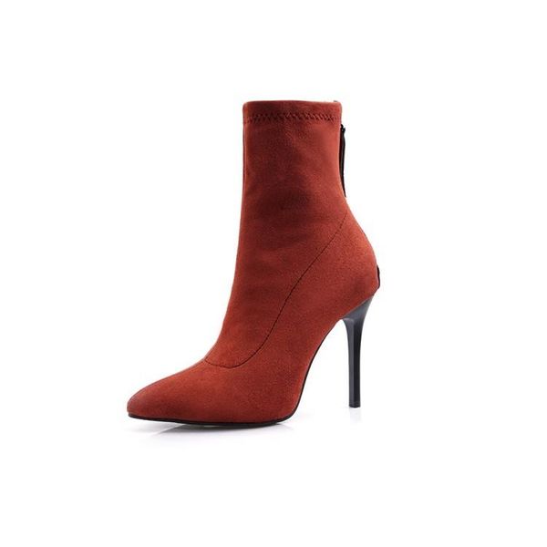 boots autumn and winter high-heeled women's pointed toe stiletto high heel shoes solid color suede, Black
boots autumn and winter high-heeled women's pointed toe stiletto high heel shoes solid color suede, Black